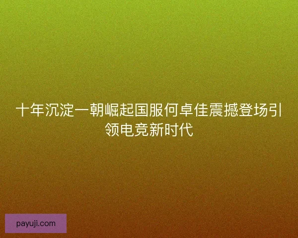 十年沉淀一朝崛起国服何卓佳震撼登场引领电竞新时代